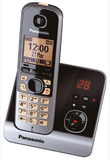 Telefon KX-TG6721GB schnurlos titan-schwarz